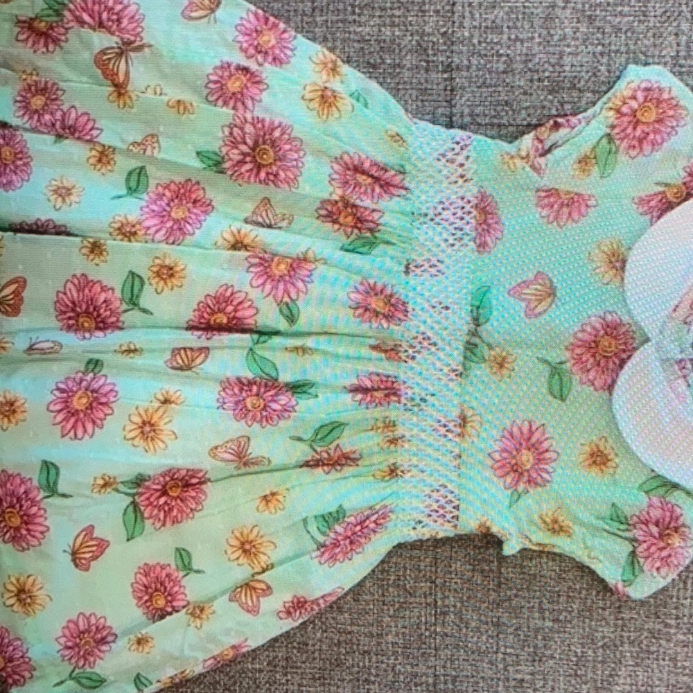 Cuddle bear vintage smock dress